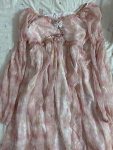Pink Floral Ruffle Maxi Dress