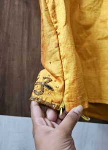 Yellow Embroidered Blouse