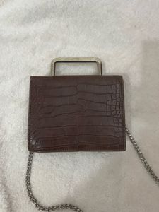 RHESON Croc Embossed Top Handle Bag