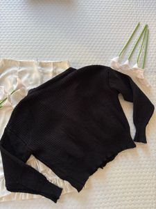 Chic Black Knit Cardigan
