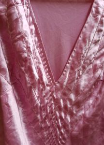 Pink,Satin Gown Katdana Work.