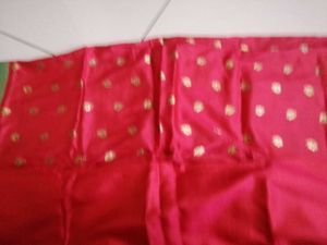 Elegant Pink Silk Saree with Green Border