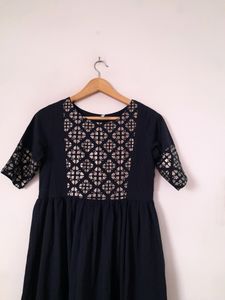 free delivery Navy Blue Casual Kurta (Women's)