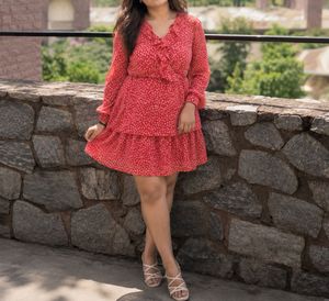 H&M Red Floral Dress