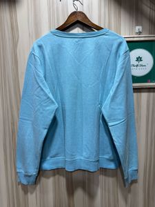 Puma Blue Crewneck Cotton Sweatshirt