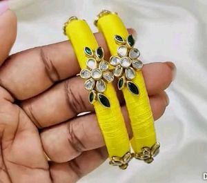 Elegant  Silk Thread Bangles any one pair