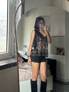 Sparkly Sequin Halter Top