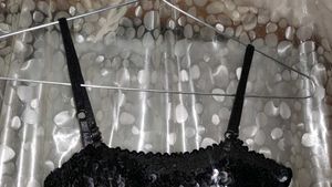 Black Sequins Designer Flared One Piece For Girls