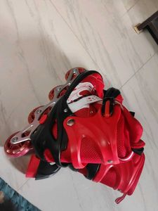 Red and Black Roller Skates