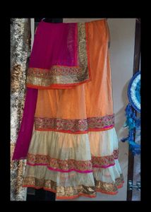 Lehnga Cunni No Blouse