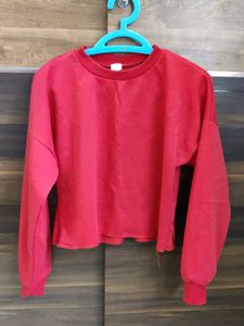 SSS Red Crew Neck Long Sleeve Sweatshirt