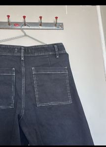 ZARA Black Wide Leg Jeans