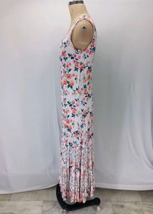 White Floral Midi Dress