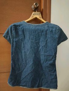 OLD NAVY Dark Denim Short Sleeve Top