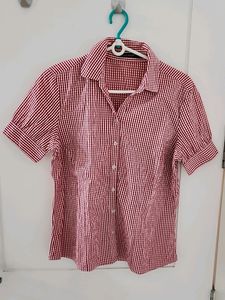 Allen Solly Red and White gingham shirt