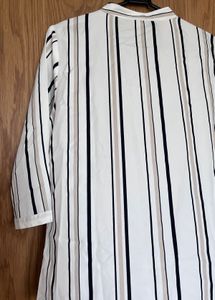 Striped V-Neck Tunic Top