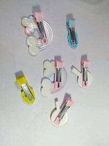 9 Pcs Colourful Candy Rainbow Hair Clips for Girls