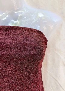 Sparkly Burgundy Tube Top