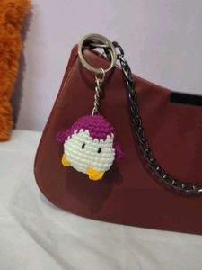 Crocheted Keychain Set - Mushroom, Rose, Sunflower