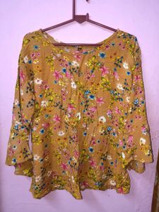 Boho Floral Print Top