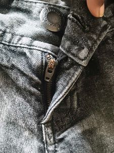 Distressed Denim Shorts with Studs