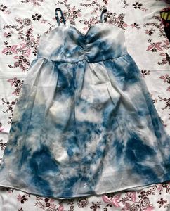 Tie-Dye Spaghetti Strap Mini Dress