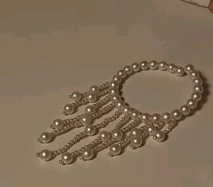 Elegant Pearl Bracelet with Tassel
