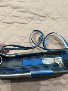 Stylish Blue Geometric Crossbody Bag