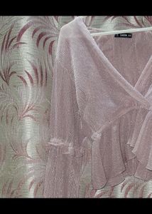 Elegant Lavender Wrap Top ( RESELL)