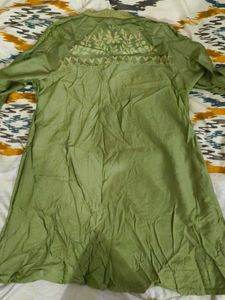 Green Button-Down kurti