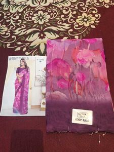 Beautiful Pink Fancy and  Floral Saree