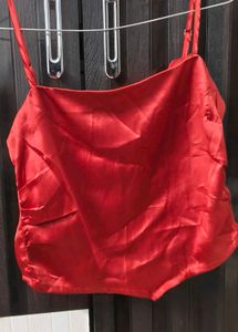 Satin Spaghetti Strap Top