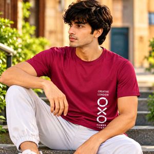 Stylish Maroon Graphic T-Shirt