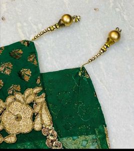 Green anarkali kurta set (festive)