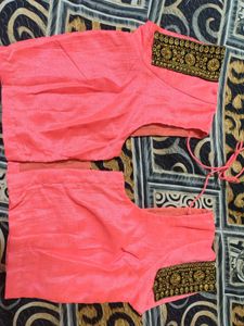 Embellished Pink &amp; Grey Saree