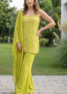 Embroidered Kurta Set with Dupatta