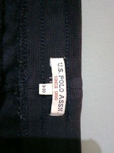 USPA Black Sweat Shorts