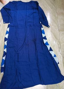 Kurti navy Blue wid white XL size used once...no s