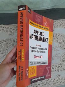 ML Aggarwal Applied Maths Class XI Book