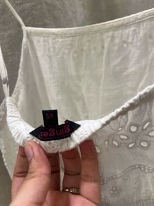 Chic White Broderie Anglaise Summer Dress