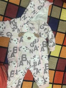 Cute Dog Print Snowsuit