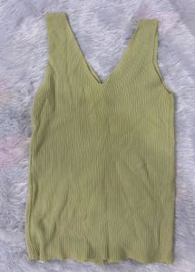 Cute Green Button-Down Tank Top