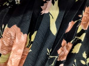 Floral Print Pleated  Skirt