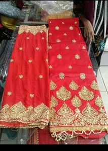 Red Lehenga with Gold Embroidery