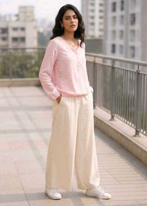 Light Pink Polka Dot Top