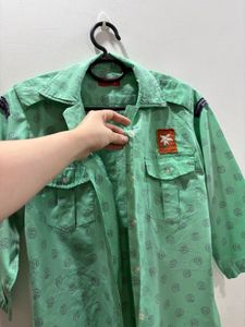 Stylish Green Printed Shirt 💚