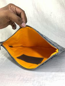 Authentic Goyard Senat Pouch MM - Black/Grey