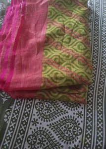 Beautiful Pink and Green Saree