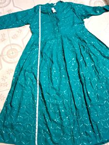 Stunning Teal Sequined Kurta