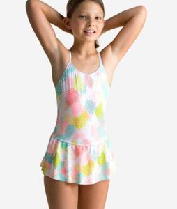 Girls Tropical Print Swimsuit